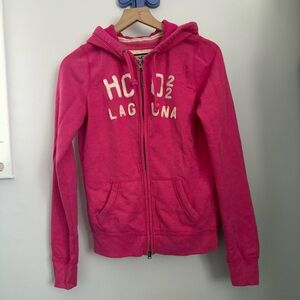 Hollister Large Laguna Beach Hoodie Full Zip Y2K 2000s Preppy‎ School